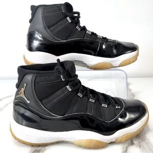 Air Jordan 11 Retro Jubilee 25th Anniversary Black Patent Basketball Sneakers